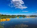 Fun Paddle Boats, Flushing Meadows Lake, Queens Royalty Free Stock Photo