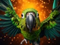 Fun parrot  Made With Generative AI illustration Royalty Free Stock Photo