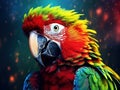 Fun parrot  Made With Generative AI illustration Royalty Free Stock Photo