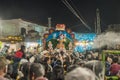 Fun people dancing with the Toro de Petate at the Charo carnival Royalty Free Stock Photo