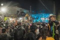 Fun people dancing with the Toro de Petate at the Charo carnival Royalty Free Stock Photo