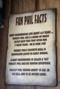 Fun Phil Facts at Punxsutawney Phil`s Burrow Royalty Free Stock Photo