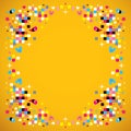 Fun pixel squares frame border background Royalty Free Stock Photo