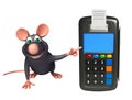 fun Rat cartoon character with swap machine