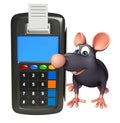 fun Rat cartoon character with swap machine