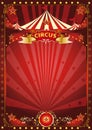 Fun red circus poster Royalty Free Stock Photo