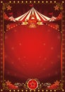 Fun red circus poster Royalty Free Stock Photo