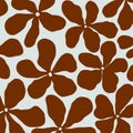 Mid Century Brown Minimalist Flower Power