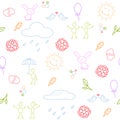 Fun Seamless Pattern Royalty Free Stock Photo