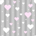 Fun seamless vintage love heart background in pretty colors. Great for baby announcement, Valentine`s Day Royalty Free Stock Photo