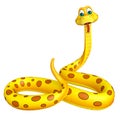 Fun sitting Snake cartoon character Royalty Free Stock Photo