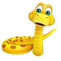 Fun sitting Snake cartoon character Royalty Free Stock Photo