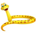 Fun sitting Snake cartoon character Royalty Free Stock Photo