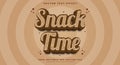 Fun Snacks Time editable text effect template Royalty Free Stock Photo