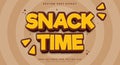 Fun Snacks Time editable text effect template Royalty Free Stock Photo