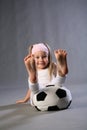 Fun With A Soccer Ball Royalty Free Stock Photo