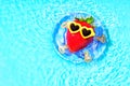 Fun in the Sun: Strawberry Floatie with Sunglasses