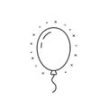 Fun with thin line balloon icon Royalty Free Stock Photo