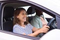 Fun times are on the way. a happy young couple going on a road trip.