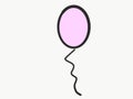 Pink is the color of this floating balloon, it`s fun to play with