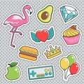 Fun trendy vintage sticker fashion badges