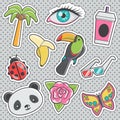 Fun trendy vintage sticker fashion badges