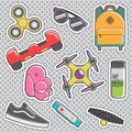 Fun trendy vintage sticker hype fashion badges Royalty Free Stock Photo