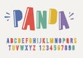 Vector Illustration Colorful Kids Font. Playful Typography Royalty Free Stock Photo