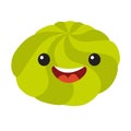 Fun wasabi vector cartoon character. Cute wasabi's faces for sushi