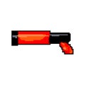 fun water gun toy game pixel art vector illustration