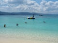 Fun on a Water Trampoline in Montego Bay, Jamaica Royalty Free Stock Photo