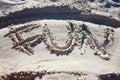 Fun word written in summer on the light sand at the seaside beach Royalty Free Stock Photo