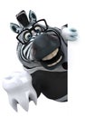 Fun zebra - 3D Illustration Royalty Free Stock Photo