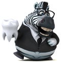 Fun zebra - 3D Illustration Royalty Free Stock Photo