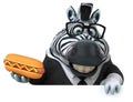 Fun zebra - 3D Illustration Royalty Free Stock Photo