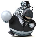 Fun zebra - 3D Illustration