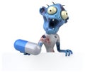 Fun zombie - 3D Illustration Royalty Free Stock Photo