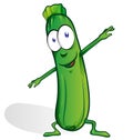 Fun zucchini cartoon isolated