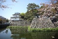 Funai Castle in Oita City, Oita Prefecture, on the island of Kyushu Royalty Free Stock Photo