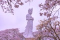 Funaoka Peace Kannon ( Guanyin Bodhisattva ) Royalty Free Stock Photo