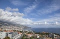 Funchal, Madeira, Portugal, Europe - a sunny day and cloudy skies. Royalty Free Stock Photo