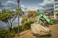 FUNCHAL, MADEIRA / PORTUGAL - FEBRUARY 2017: GREEN SQULPTURE