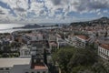 Funchal, Madeira, Portugal - the old town on a sunny day; the ocean. Royalty Free Stock Photo