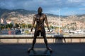 Statue of footballer Cristiano Ronaldo in Funchal, Madeira