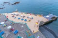 Funchal, Portugal, June 13, 2021: Barreirinha beach at Madeira i