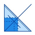 Function graph line icon. Royalty Free Stock Photo