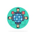 Function, instruction, logic, operation, meeting Flat Color Icon Vector