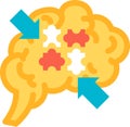 Function introspection of human brain icon vector