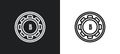 function outline icon in white and black colors. function flat vector icon from cryptocurrency collection for web, mobile apps and