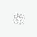 Function settings icon. Automated system symbol sticker isolated on gray background Royalty Free Stock Photo